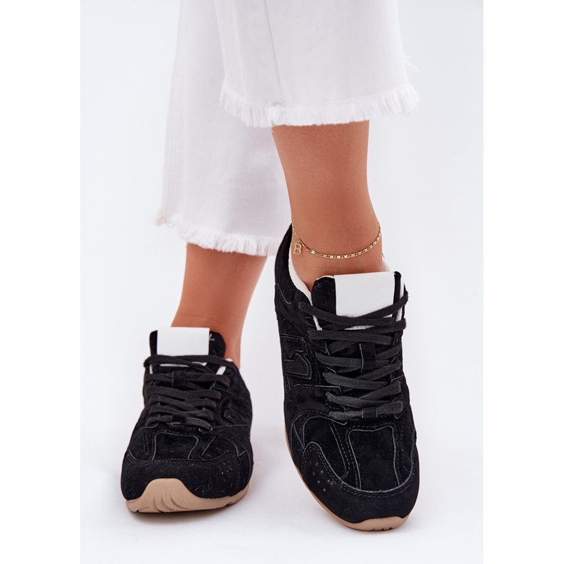 Kvinders sportssko med Eco Suede Black sort 2