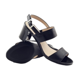 Caprice 28302 sorte sandaler 3