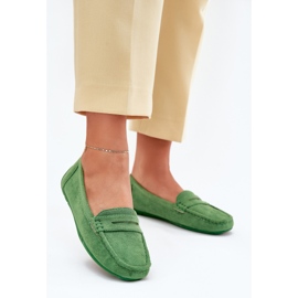 Dame ruskind Loafers Grøn 2