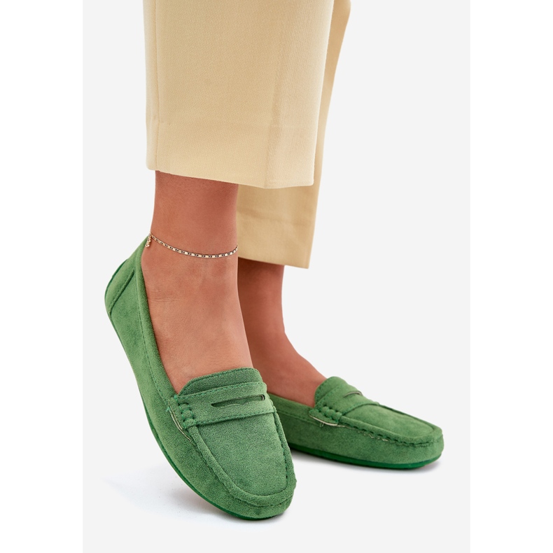 Dame ruskind Loafers Grøn 1
