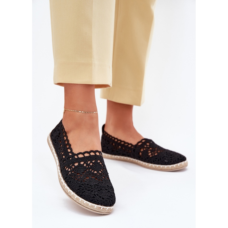 Blonder kvinders blonder sorte espadriller 2