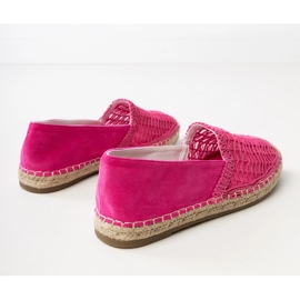 Pink Openwork Espadrilles på platformen lyserød 2