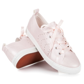Kylie Pink sneakers bundet med et bånd lyserød 2