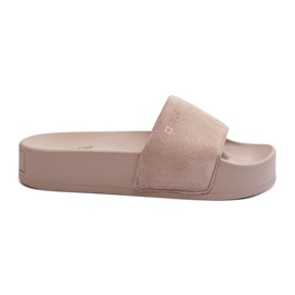 Ruskindsflip-flops til kvinder Big Star NN274A671 Beige 1