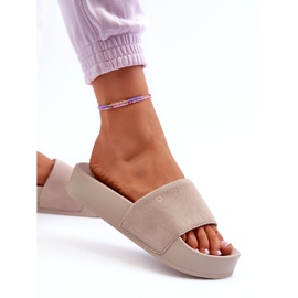 Ruskindsflip-flops til kvinder Big Star NN274A671 Beige 3
