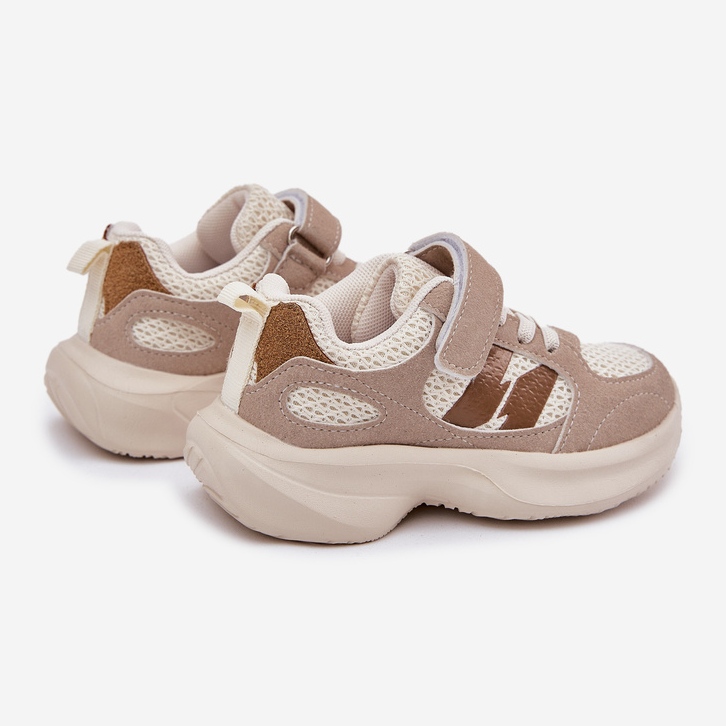 Sneakers sneakers sportssko med beige 2