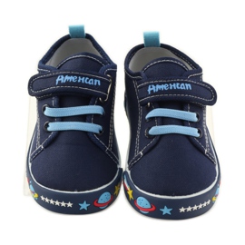 American Club Amerikanske sneakers sneakers læder indersål marineblå blå hvid 4