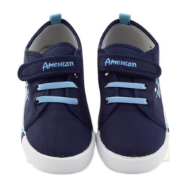 American Club Amerikanske sneakers sneakers læder indersål marine blå blå 4