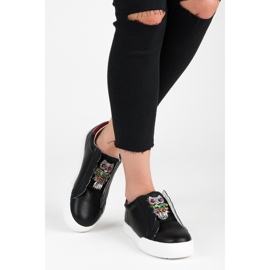 Vices Slip-on sneakers med ugler sort 2