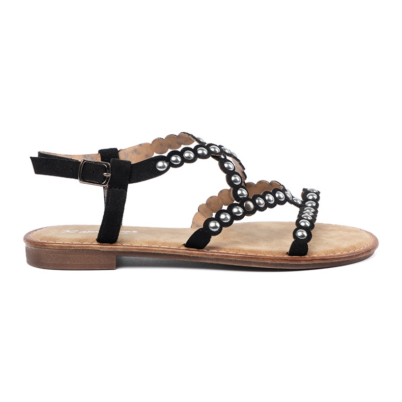 Sorte sandaler dekoreret med studs 1