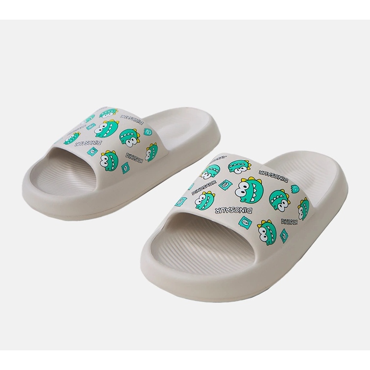Grå børns flip flops med tryk 2