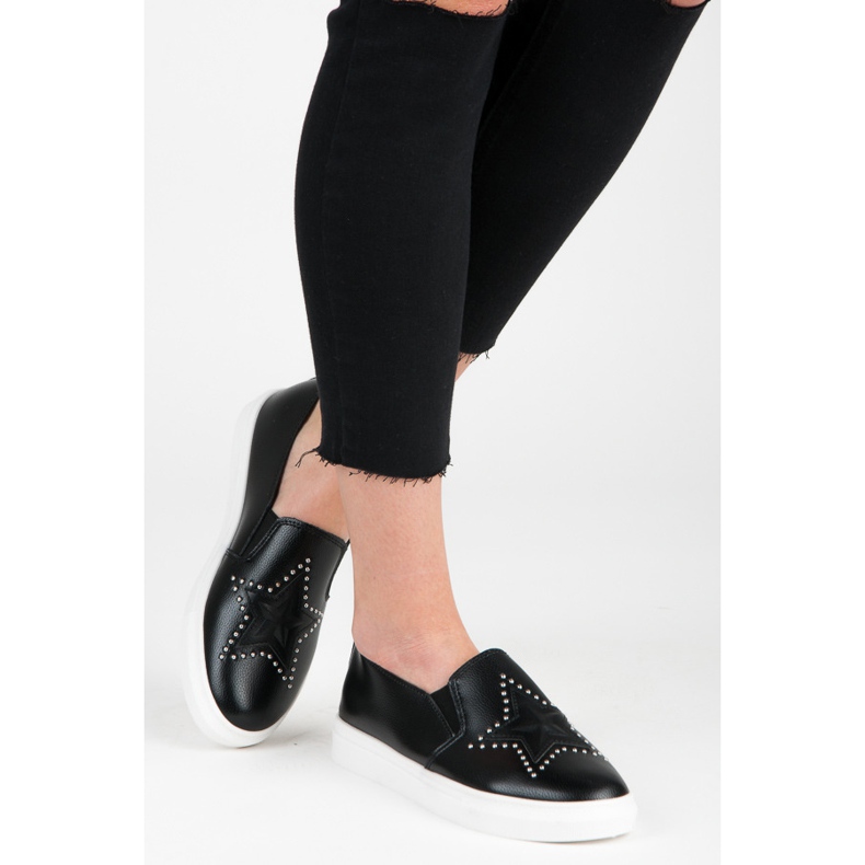 Sorte slipons med en stjerne 1