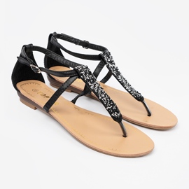 Flad sort -stil sorte sandaler 1