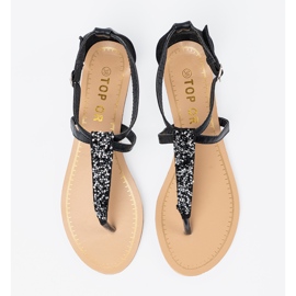 Flad sort -stil sorte sandaler 2