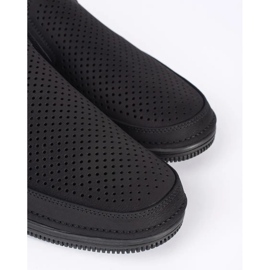 Sorte mænds moccasins 1
