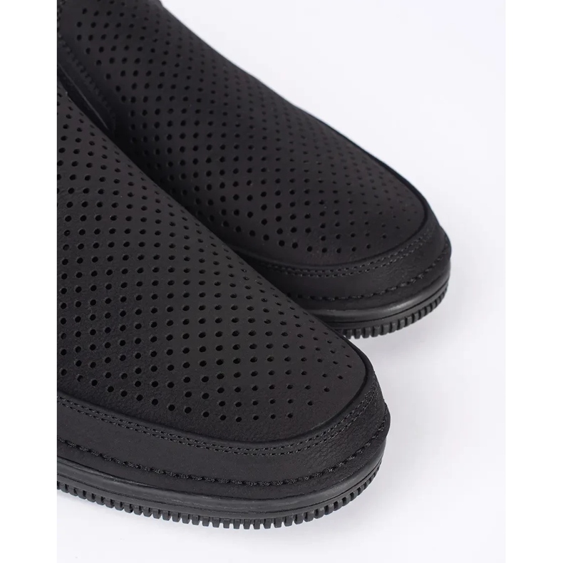 Sorte mænds moccasins 1