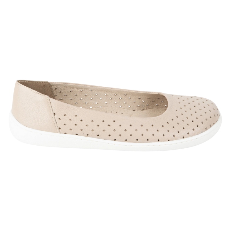 Olivier Barfodet kvinders minimalistiske ballerinas gled 1771pol åbent beige 1