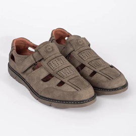 Brown herre openwork loafers brun 2
