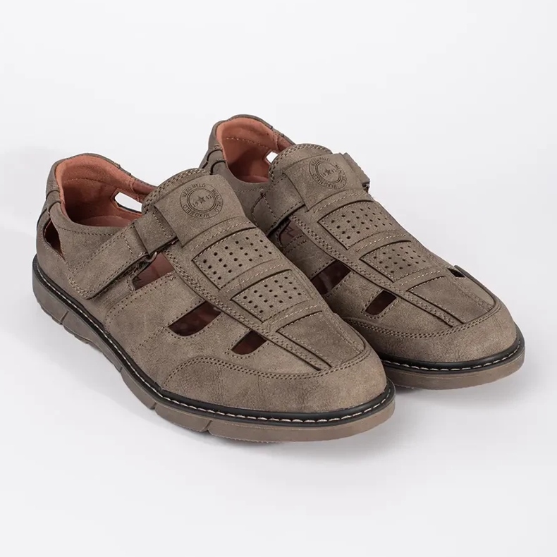Brown herre openwork loafers brun 2