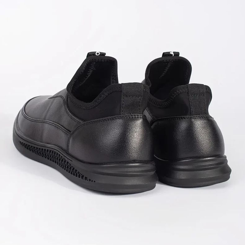 Jeg gled i Eco-Leather sko sort 1