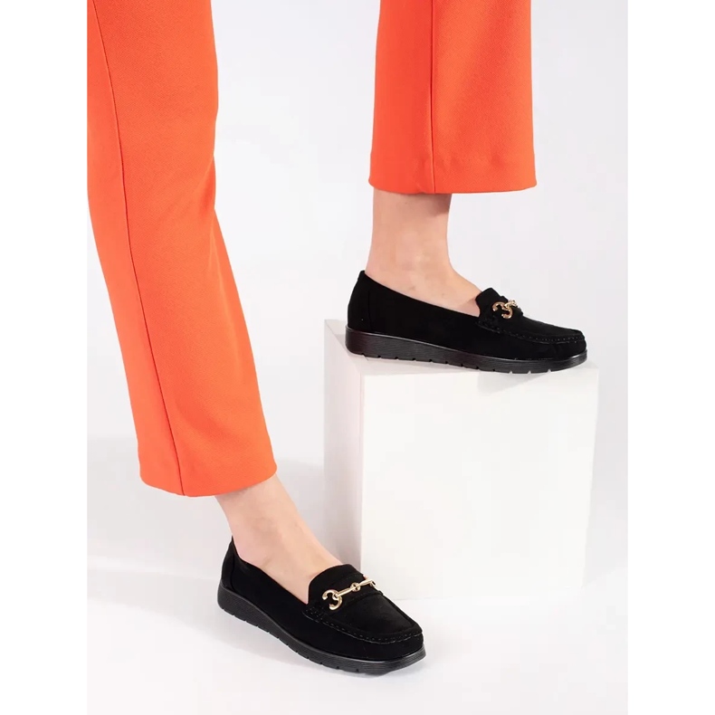 Seastar Sorte kvinders ruskind loafers 2