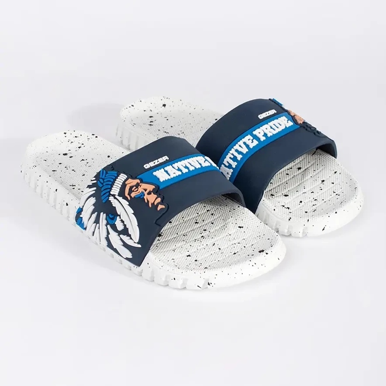 Hvidblå swimmingpool flip flops 2
