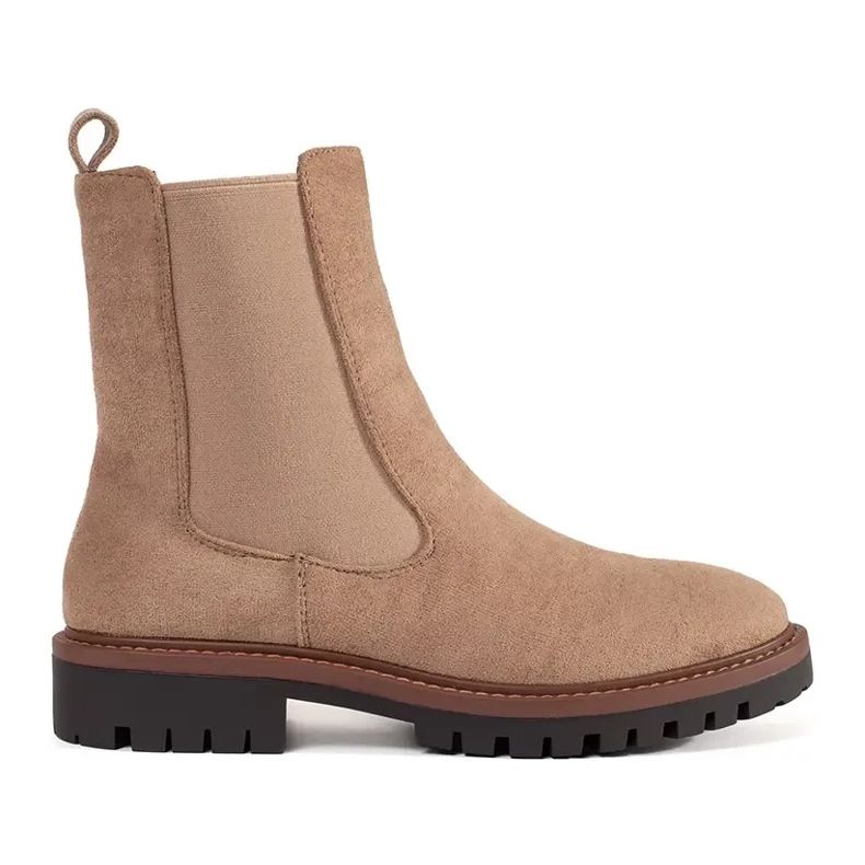 Ruskind beige chelsea støvler 1