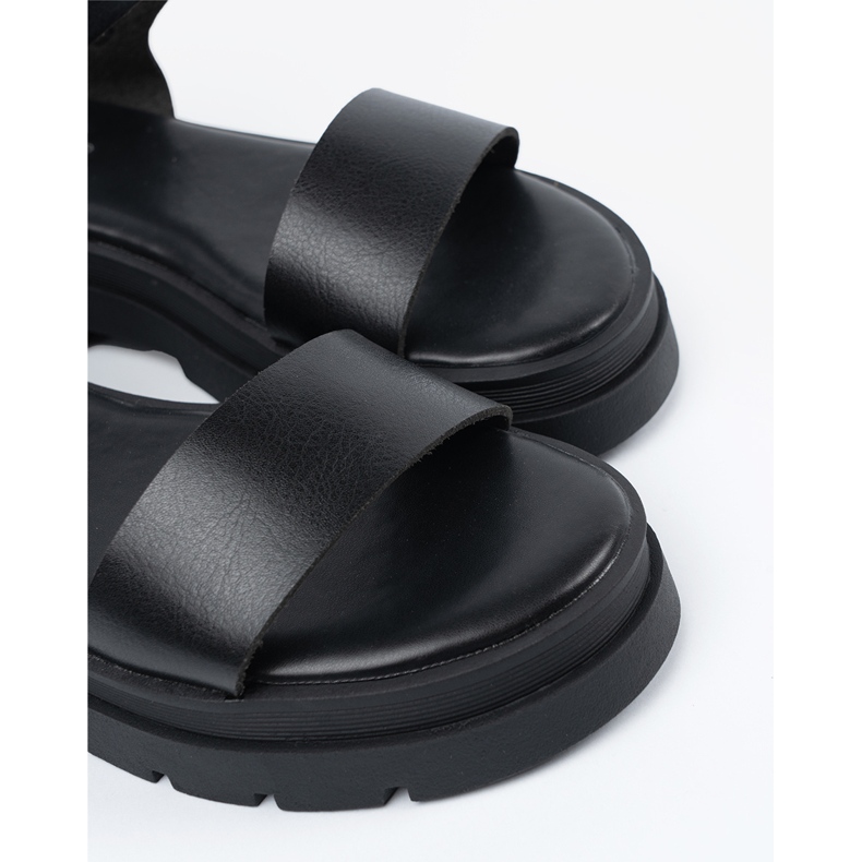 Seastar Kvinders sorte sandaler på platformen 2