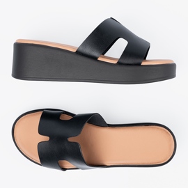 Seastar Kvinders sorte platform hjemmesko 1