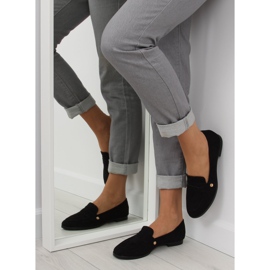 Sorte sorte loafers til kvinder T298 Sort 1