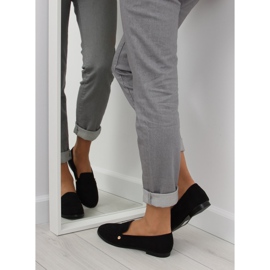 Sorte sorte loafers til kvinder T298 Sort 2
