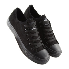 Sneakers i sort ruskind til kvinder G-94 sort 1