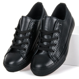 Kylie Gennembrudte sneakers på indbindingen sort 1