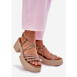 Women's Leather Sandals Maciejka 06990-25 PLN gylden 1