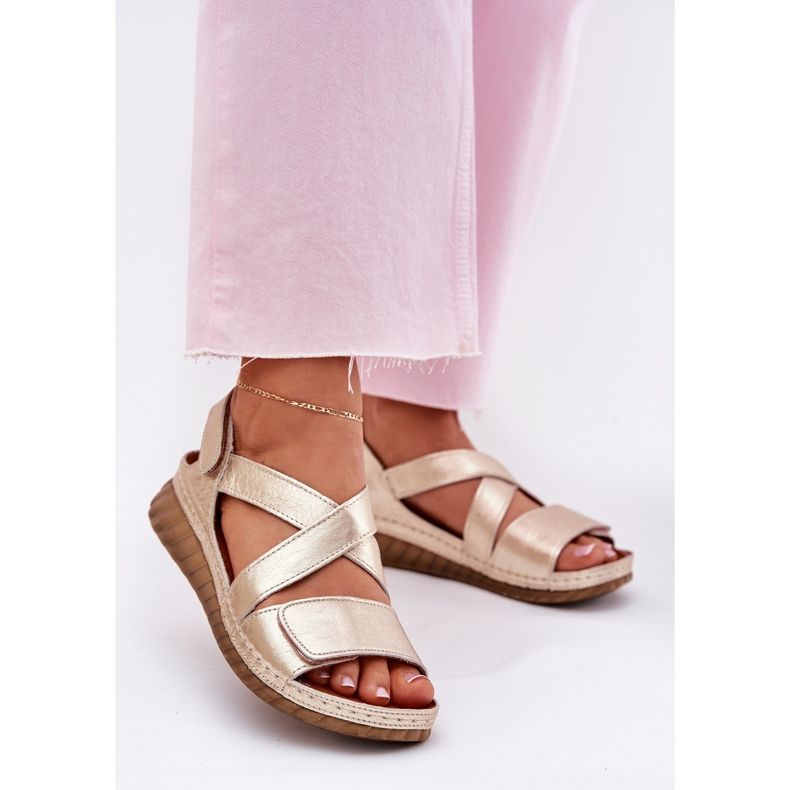 Women's Leather Sandals Maciejka L6848-25 PLN gylden 2