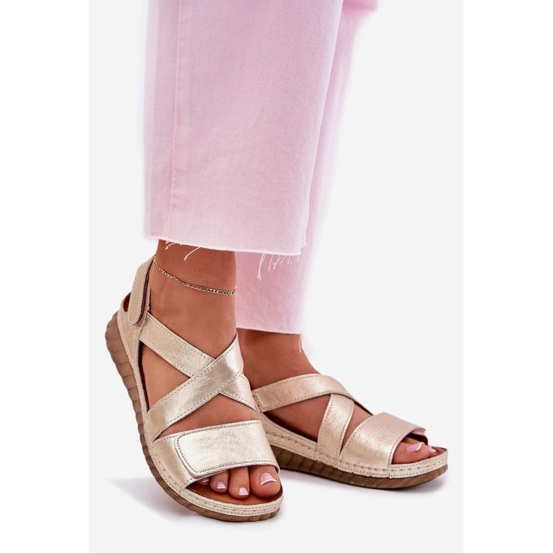 Women's Leather Sandals Maciejka L6848-25 PLN gylden 1