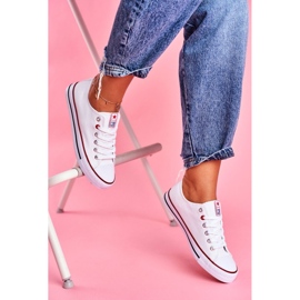 News Sneakers i stof til kvinder, hvide 2