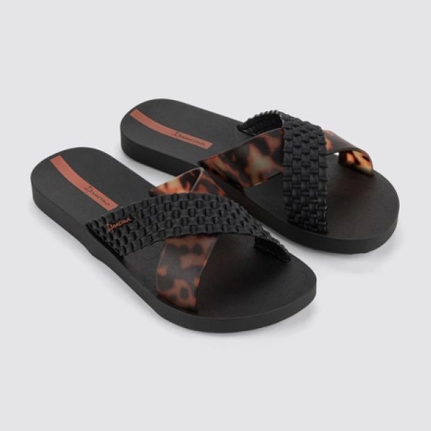 Ipanema Slide Slide 27214 BC402 Black Leopard Flip -Flops sort 3