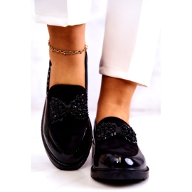 S.Barski Kvinders lakerede lafefer moccasins sort 4