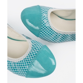 Blå ballerinaer med en hvid sil 2