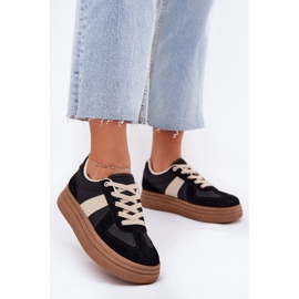 Platform sneakers til kvinder sorte 2