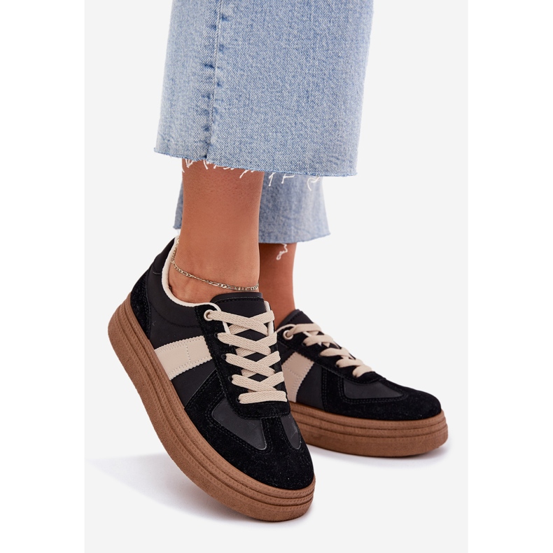 Platform sneakers til kvinder sorte 1