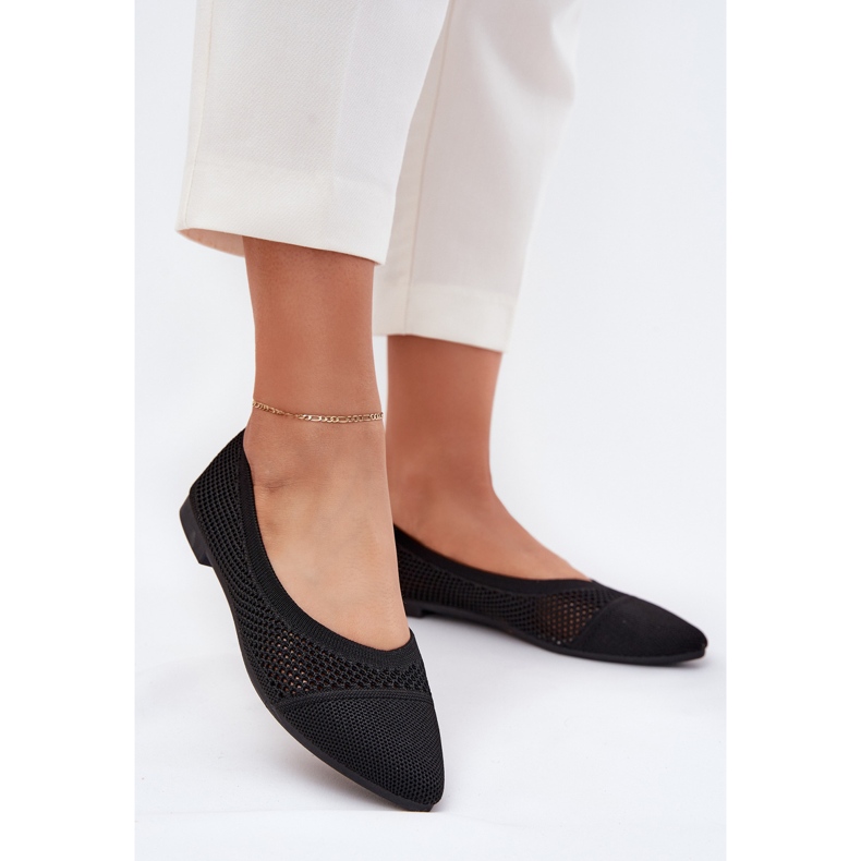 Kvinders mesh ballerinas sort 2