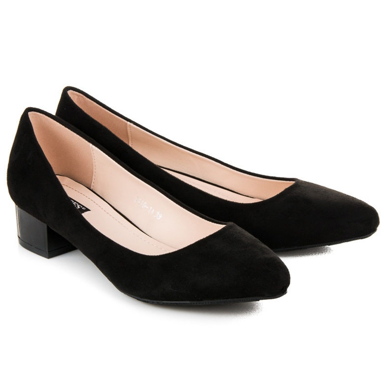 Vices Suede pumps til hverdagsbrug sort 1
