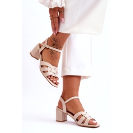 Klassiske sandaler Beige Misty høje hæle 3