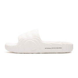 Kvinders/mænds flip -flops adidas adilelette 22 Crystal White med en behagelig profileret hvid sål (HQ4672) 1