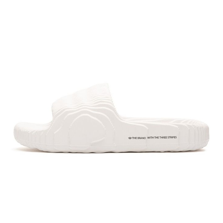 Kvinders/mænds flip -flops adidas adilelette 22 Crystal White med en behagelig profileret hvid sål (HQ4672) 1