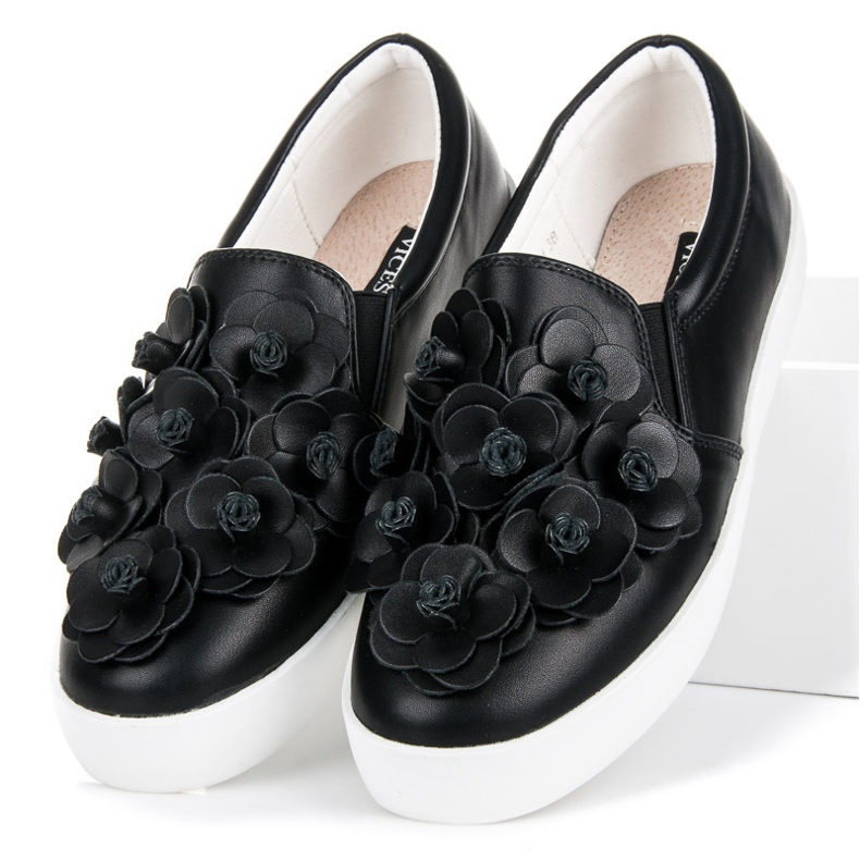 Vices Dekorative slipons sort 1
