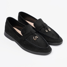 Moccasiner i sort ruskind til kvinder 1