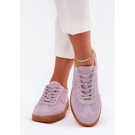 Women's Suede Sneakers Big Star RR274850 Hi-Polish Violet System lilla 2